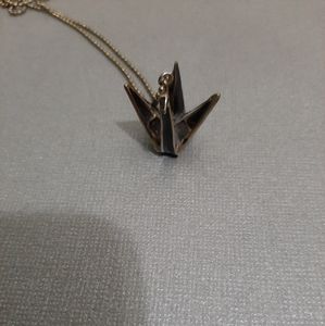 Paper crane necklace